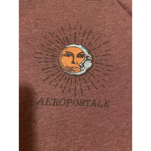 Free State Sun and Moon Aeropostale Junior Size Medium Maroon T Shirt - Picture 3 of 6